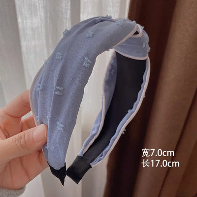 CC zilas matu lentes Sieviešu matu aksesuāri Moderna galvassega Vienkārša dizaina matu apģērbi Dažādi galvassegas Izsmalcinātas galvas lentes Dāvana F476