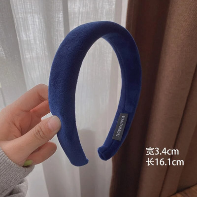 CC zilas matu lentes Sieviešu matu aksesuāri Moderna galvassega Vienkārša dizaina matu apģērbi Dažādi galvassegas Izsmalcinātas galvas lentes Dāvana F476