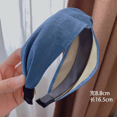 CC zilas matu lentes Sieviešu matu aksesuāri Moderna galvassega Vienkārša dizaina matu apģērbi Dažādi galvassegas Izsmalcinātas galvas lentes Dāvana F476