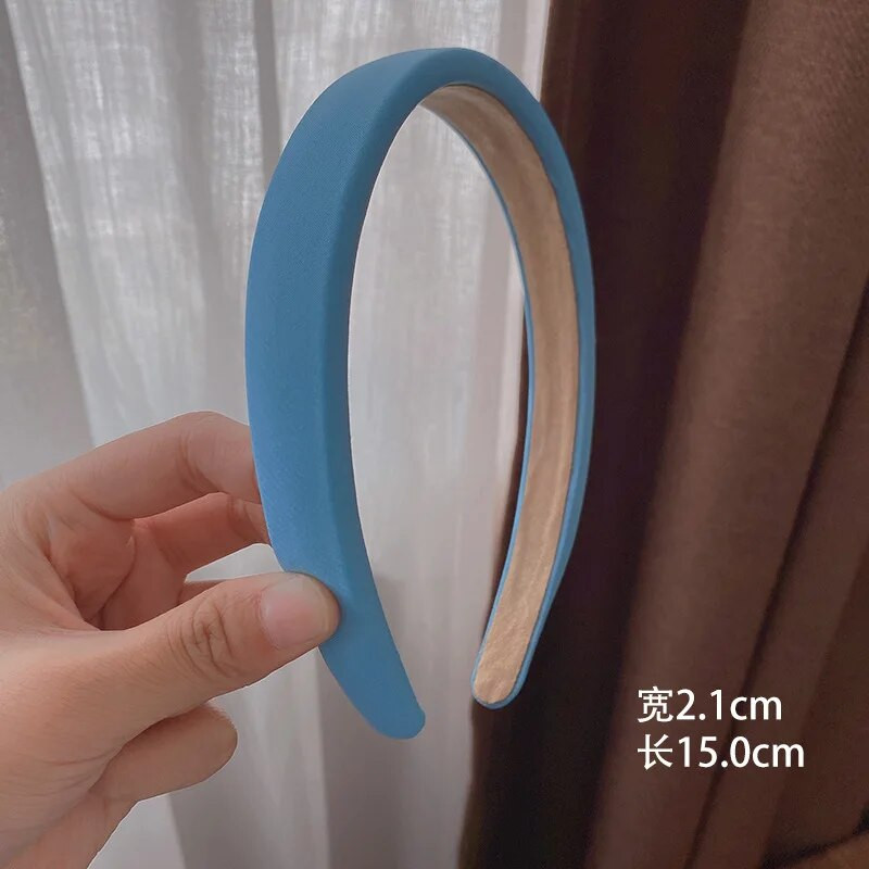 CC zilas matu lentes Sieviešu matu aksesuāri Moderna galvassega Vienkārša dizaina matu apģērbi Dažādi galvassegas Izsmalcinātas galvas lentes Dāvana F476