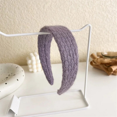 Κορέα Ins Purple Headband Γυναικεία Μόδα Μονόχρωμη Φαρδιά Κεφαλόδεσμος Κορίτσια Χαριτωμένα γλυκά Hairbands Γυναικεία αξεσουάρ μαλλιών