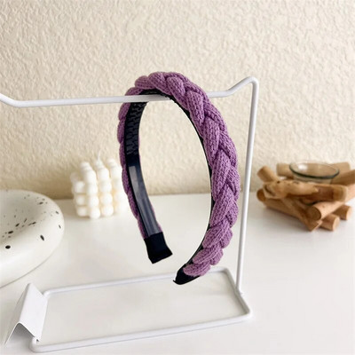 Κορέα Ins Purple Headband Γυναικεία Μόδα Μονόχρωμη Φαρδιά Κεφαλόδεσμος Κορίτσια Χαριτωμένα γλυκά Hairbands Γυναικεία αξεσουάρ μαλλιών