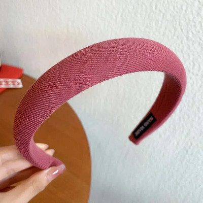 Nova vintage crvena ženska traka za glavu Vunena baršunasta traka za kosu Pokrivalo za kosu Obruč za kosu od spužve za djevojku sa strane Božićni dodaci za kosu