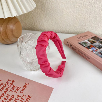 Σειρά ροζ σφουγγάρι κεφαλόδεσμοι με επένδυση για γυναίκες Αδύνατες φαρδιές κοριτσίστικες λωρίδες μαλλιών Princess Hair Hoop Μόδα μπάντες Αξεσουάρ κεφαλής