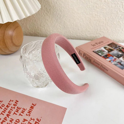 Ružičaste serije spužvastih traka za glavu s podstavom za žene Tanke široke trake za kosu za djevojčice Obruč za kosu za princeze Modne trake Dodaci za pokrivala za glavu