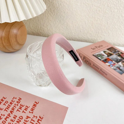 Ružičaste serije spužvastih traka za glavu s podstavom za žene Tanke široke trake za kosu za djevojčice Obruč za kosu za princeze Modne trake Dodaci za pokrivala za glavu