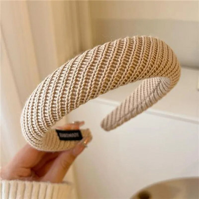 Mood Vintage elastne juuksepael Võreprintiga käsnpeapael Naiste tüdrukute laia küljega juuksepael Juukserõngas Naiste juuste aksessuaarid