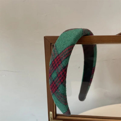 Klein zilas galvassegas Meža zaļa āda sarža matu lentes sievietēm Matu aksesuāri Meiteņu modes ikdienas galvassegas