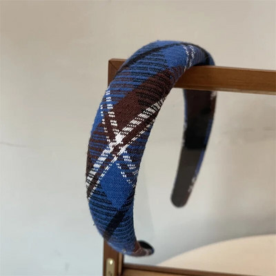 Klein zilas galvassegas Meža zaļa āda sarža matu lentes sievietēm Matu aksesuāri Meiteņu modes ikdienas galvassegas