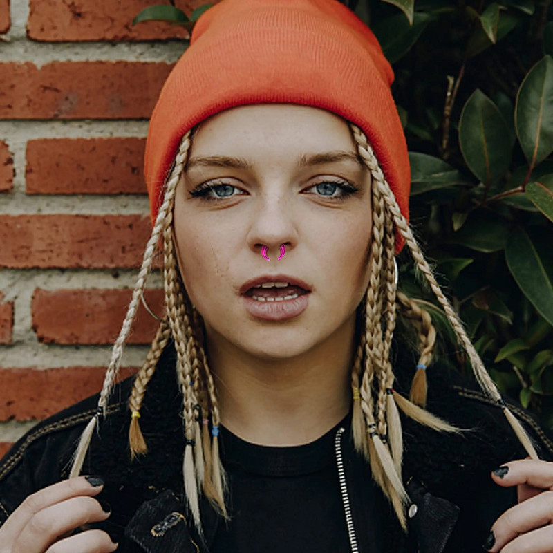 Drperfect 14G-4G septum Pincher sužavanje septuma prstenovi akrilni šiljci potkova tuneli rastezanje hrskavice nos uho za žene muškarce