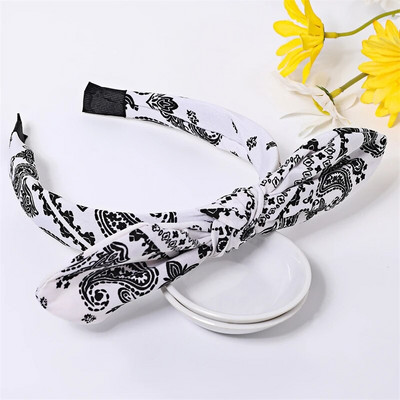 Korejas Bohēmijas Retro galvas lentes Sieviešu kokvilnas materiāls sarkani balti punkti ar platām malām mezgloti galvas sprādzes matu aksesuāri