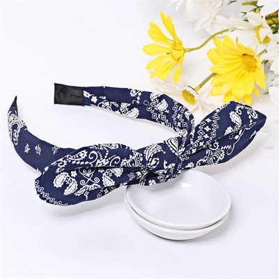 Korejas Bohēmijas Retro galvas lentes Sieviešu kokvilnas materiāls sarkani balti punkti ar platām malām mezgloti galvas sprādzes matu aksesuāri