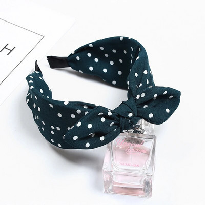 Korejas Bohēmijas Retro galvas lentes Sieviešu kokvilnas materiāls sarkani balti punkti ar platām malām mezgloti galvas sprādzes matu aksesuāri