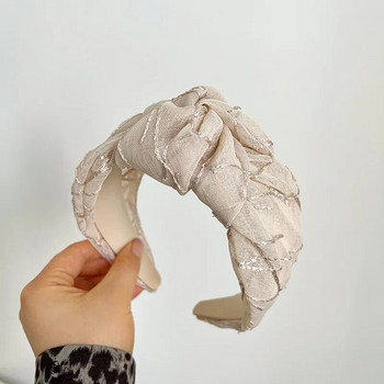 Γυναικεία κοριτσίστικα οργάντζα Big Knot Hairband Scrunchies Set Headband Αξεσουάρ μαλλιών για ενήλικες Hair Jewley