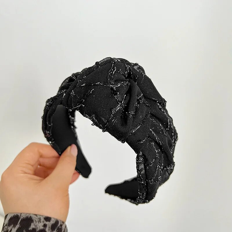 Sieviešu meiteņu organza Big Knot matu saite Scrunchies komplekts galvas saite pieaugušajiem matiem aksesuāri Hair Jewley