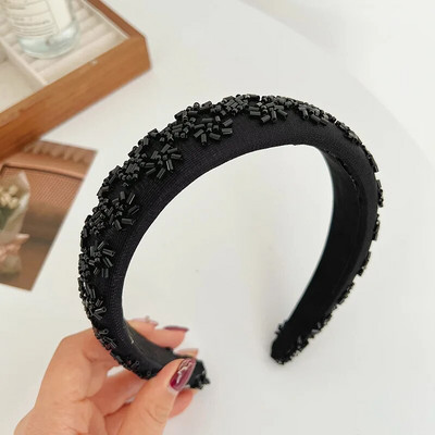 Tricotat boemă Mărgele de aur Floare Handmade Nod Bentiță pentru cap Accesorii pentru păr pentru adulți Jewley pentru păr