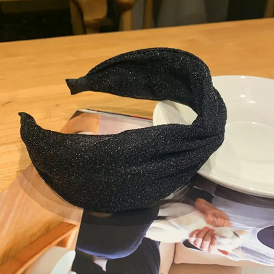 Νέες γυναικείες λωρίδες σταυρού κόμπων πλεξούδα Twist κεφαλόδεσμος για ενήλικες Άνοιξη φθινόπωρο γυαλιστερό χρώμα Αξεσουάρ για μαλλιά τουρμπάνι