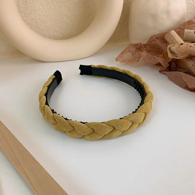 Νέες γυναικείες λωρίδες σταυρού κόμπων πλεξούδα Twist κεφαλόδεσμος για ενήλικες Άνοιξη φθινόπωρο γυαλιστερό χρώμα Αξεσουάρ για μαλλιά τουρμπάνι