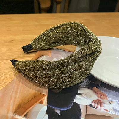 Νέες γυναικείες λωρίδες σταυρού κόμπων πλεξούδα Twist κεφαλόδεσμος για ενήλικες Άνοιξη φθινόπωρο γυαλιστερό χρώμα Αξεσουάρ για μαλλιά τουρμπάνι