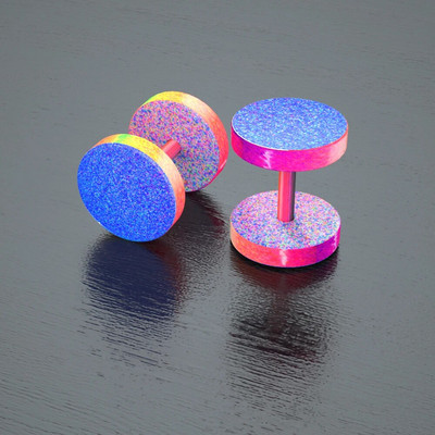 Nerūsējošais tērauds Vīrieši Sieviešu Kniedes Auskari Ausu caurduršanas Aizbāžņi Tuneļi Mākslīgais panks Stienis Ķermeņa Rotaslietas Viltus Pīrsings Oreja Mērinstrumenti