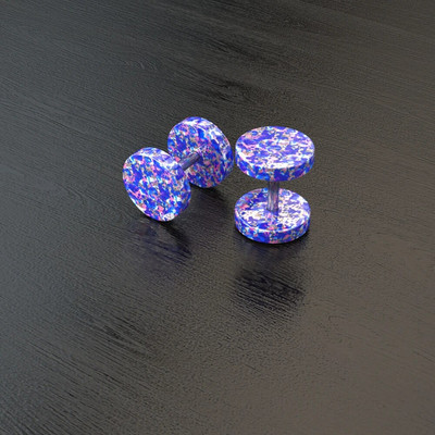 Nerūsējošais tērauds Vīrieši Sieviešu Kniedes Auskari Ausu caurduršanas Aizbāžņi Tuneļi Mākslīgais panks Stienis Ķermeņa Rotaslietas Viltus Pīrsings Oreja Mērinstrumenti