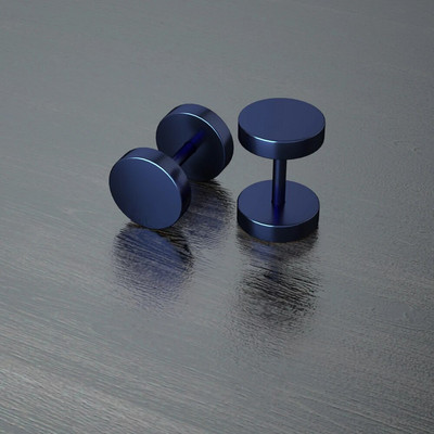 Nerūsējošais tērauds Vīrieši Sieviešu Kniedes Auskari Ausu caurduršanas Aizbāžņi Tuneļi Mākslīgais panks Stienis Ķermeņa Rotaslietas Viltus Pīrsings Oreja Mērinstrumenti