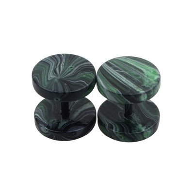 Nerūsējošais tērauds Vīrieši Sieviešu Kniedes Auskari Ausu caurduršanas Aizbāžņi Tuneļi Mākslīgais panks Stienis Ķermeņa Rotaslietas Viltus Pīrsings Oreja Mērinstrumenti