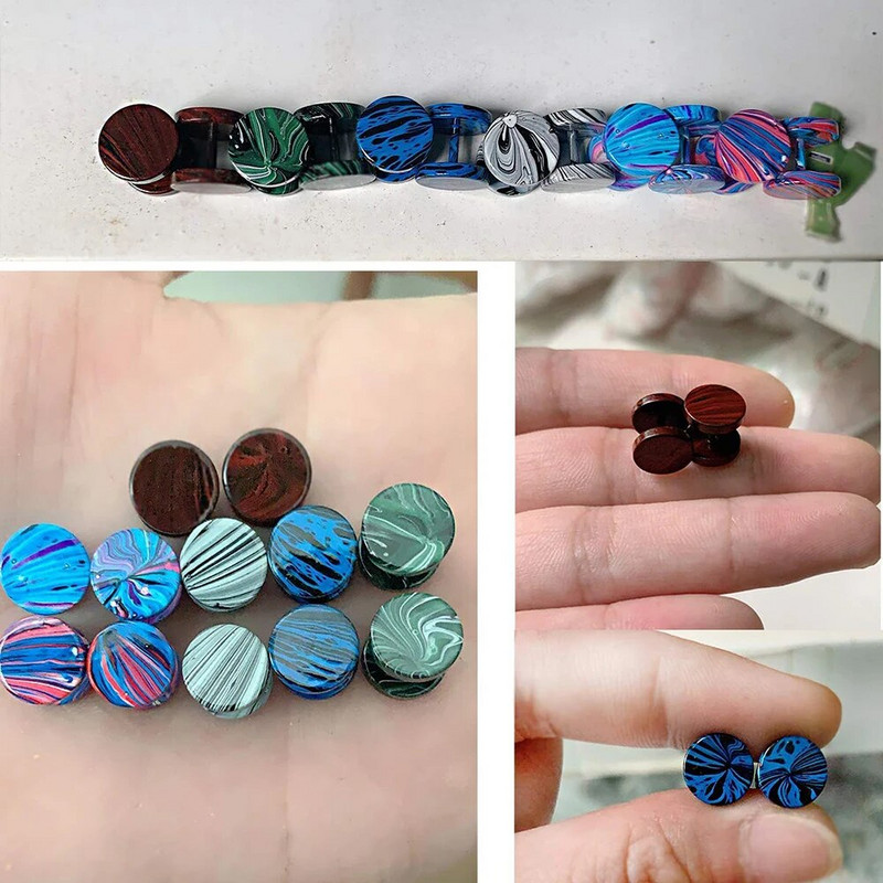 Nerūsējošais tērauds Vīrieši Sieviešu Kniedes Auskari Ausu caurduršanas Aizbāžņi Tuneļi Mākslīgais panks Stienis Ķermeņa Rotaslietas Viltus Pīrsings Oreja Mērinstrumenti