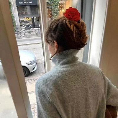 Peri'Box French Vintage Rose Ukosnica Ženska napredna temperamentna Ukosnica unatrag Shark Pokrivalo za glavu Slatki personalizirani dodatak