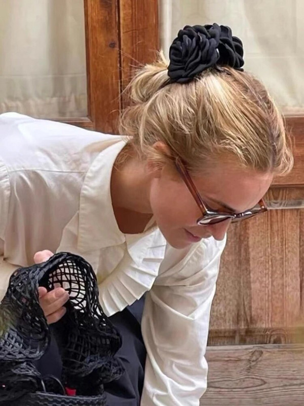 Peri'Box French Vintage Rose Ukosnica Ženska napredna temperamentna Ukosnica unatrag Shark Pokrivalo za glavu Slatki personalizirani dodatak