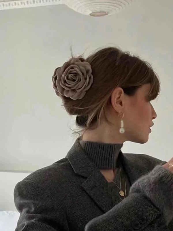 Peri'Box French Vintage Rose Ukosnica Ženska napredna temperamentna Ukosnica unatrag Shark Pokrivalo za glavu Slatki personalizirani dodatak