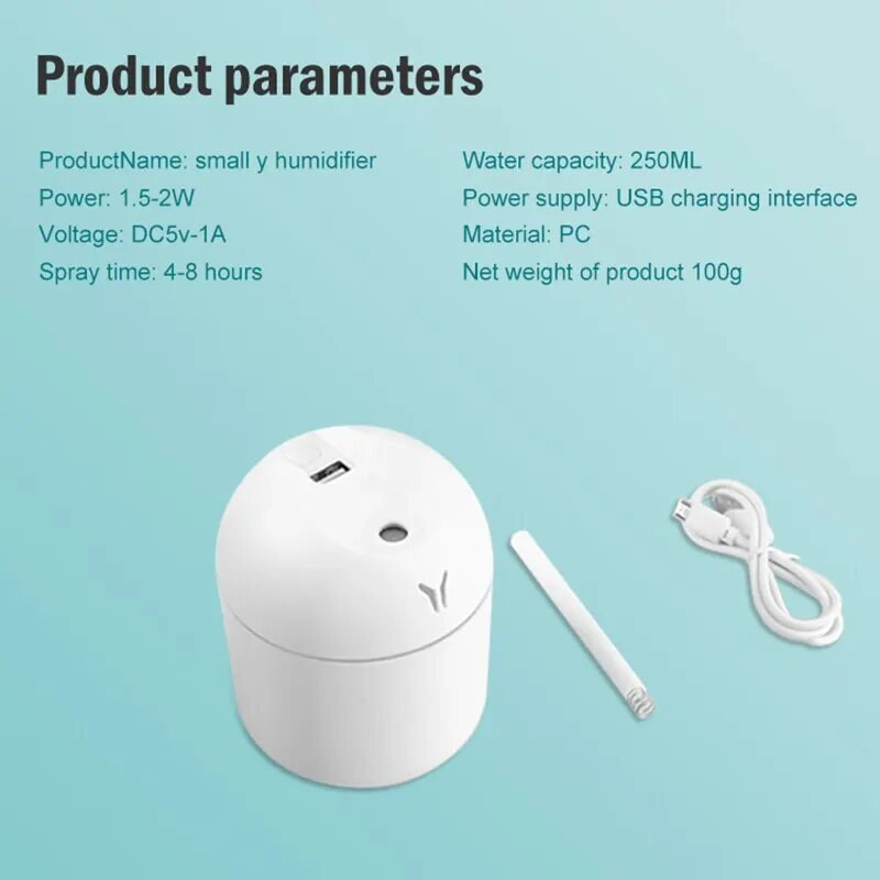 Small Y Humidifier USB Mute Humidifier Aromatherapy Desktop Υπνοδωμάτιο Φορητό μεγάλο ψεκαστικό καθαριστή αυτοκινήτου