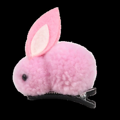 Korejiešu bērnu matu sprādzes Jauki trusis elastīgi mati gumijas lentes ziemas plīša zaķis matadatas Galvas lente meiteņu matu aksesuāri