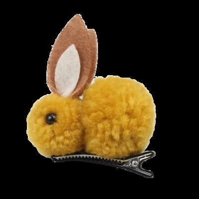 Korejiešu bērnu matu sprādzes Jauki trusis elastīgi mati gumijas lentes ziemas plīša zaķis matadatas Galvas lente meiteņu matu aksesuāri