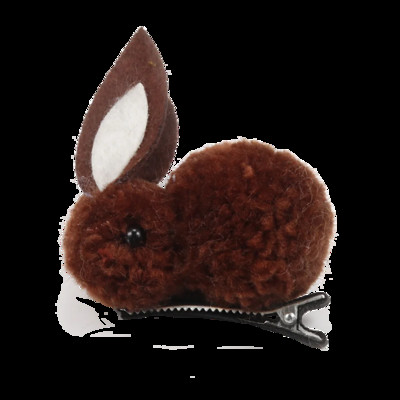 Korejiešu bērnu matu sprādzes Jauki trusis elastīgi mati gumijas lentes ziemas plīša zaķis matadatas Galvas lente meiteņu matu aksesuāri