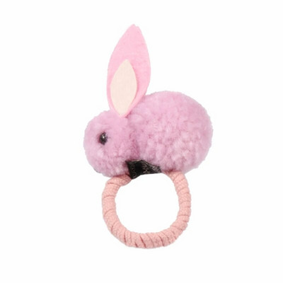 Korejiešu bērnu matu sprādzes Jauki trusis elastīgi mati gumijas lentes ziemas plīša zaķis matadatas Galvas lente meiteņu matu aksesuāri