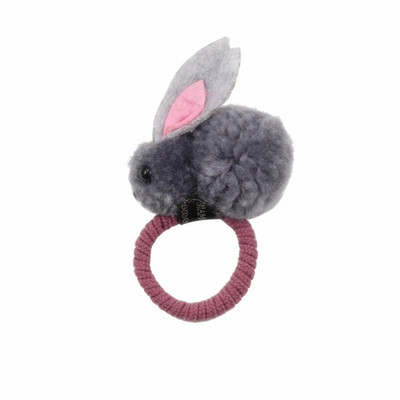 Korejiešu bērnu matu sprādzes Jauki trusis elastīgi mati gumijas lentes ziemas plīša zaķis matadatas Galvas lente meiteņu matu aksesuāri