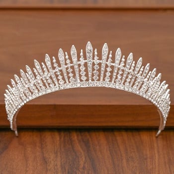 Νυφική Tiara Hair Crown Αξεσουάρ για τα μαλλιά Γυναίκα Ασημί Χρώμα Στέμμα για Νυφικά Στέφανα και Tiara Γυναικεία Αξεσουάρ Δώρο