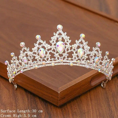 Kāzu tiāras matu kronis kāzu matu aksesuāri sievietēm sudraba krāsas kronis līgavu kroņiem un tiāras sieviešu aksesuāri, dāvana