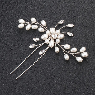 Pearl Crystal Vestuvių Plaukų Šukos Tiara Nuotakai Kalnų krištolas gėlių plaukų segtukai Vestuvių galvos papuošalai Papuošalai Plaukų papuošalai Priedai
