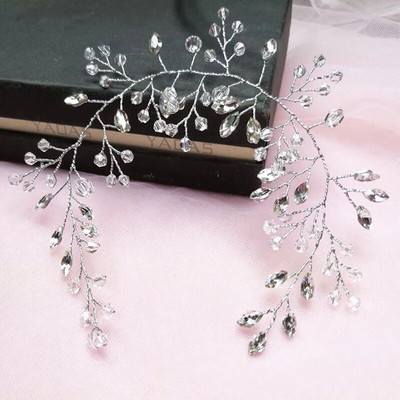 Pearl Crystal Vestuvių Plaukų Šukos Tiara Nuotakai Kalnų krištolas gėlių plaukų segtukai Vestuvių galvos papuošalai Papuošalai Plaukų papuošalai Priedai