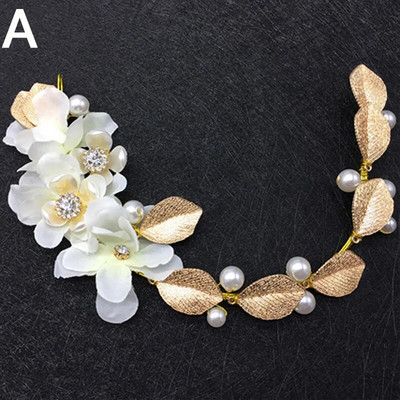 Pearl Crystal Vestuvių Plaukų Šukos Tiara Nuotakai Kalnų krištolas gėlių plaukų segtukai Vestuvių galvos papuošalai Papuošalai Plaukų papuošalai Priedai