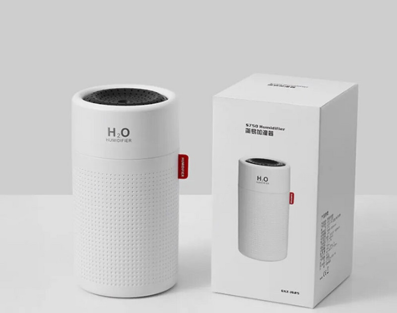 750 ml lielas ietilpības mitrinātājs, uzlādējams, pārnēsājams un lietojams iekštelpās, krāsaina nakts gaisma, aizsardzība pret strāvas padevi