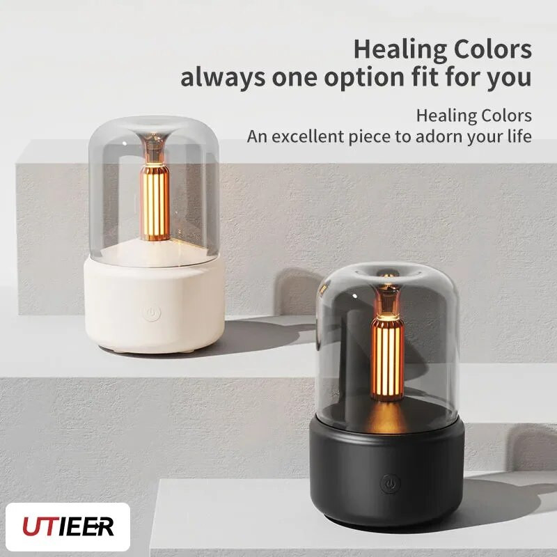Sveču gaismas aromterapijas mašīna ēterisko eļļu minimālisma lampa guļamistabas mitrinātājs aromāts retro izsmidzināšanas aromterapija