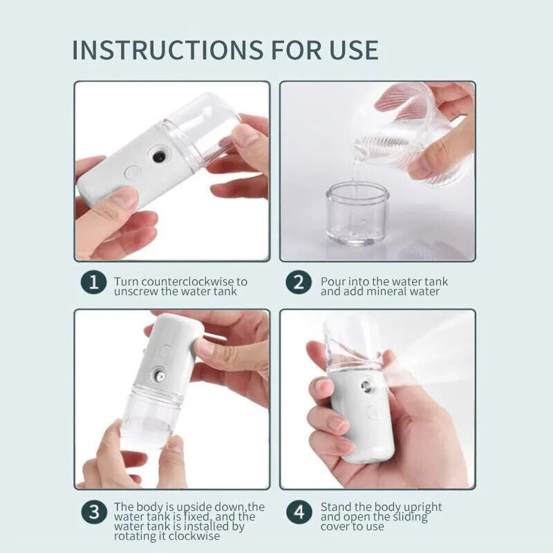 USB Charging Nano Spray Moisturizing Instrument Facial Moisturizing Naise Nahahooldus