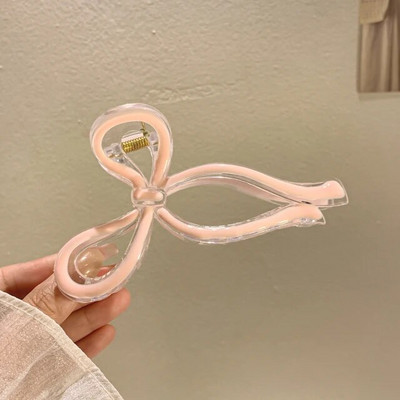 Šķēres formas matu spīles, sieviešu haizivju želejas caurspīdīgas matu sprādzes meitenēm