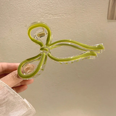 Šķēres formas matu spīles, sieviešu haizivju želejas caurspīdīgas matu sprādzes meitenēm