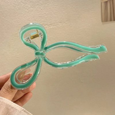 Šķēres formas matu spīles, sieviešu haizivju želejas caurspīdīgas matu sprādzes meitenēm