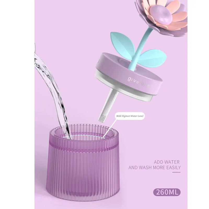 Cvjetni ovlaživač zraka Mali sprej za hidrataciju Tiha spavaća soba za stolno računalo Prijenosni automobil USB Aromaterapijski ovlaživači Difuzor