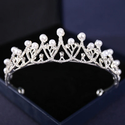 Ασημί Χρώμα Crysta Crowns and Tiaras Baroque Vintage Crown Tiara για Γυναικείες Διαδηλώσεις Νύφης Διαδήμων Γάμου Αξεσουάρ μαλλιών
